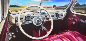 Œuvre contemporaine nommée « America road 66 », Réalisée par GILLEROY