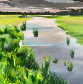 Œuvre contemporaine nommée « Etang de la Dombes », Réalisée par GILLEROY