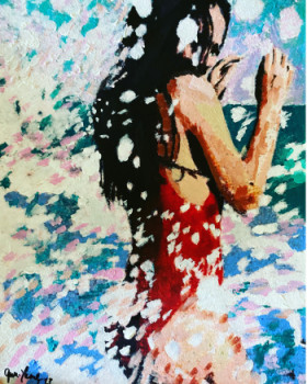 Œuvre contemporaine nommée « Vague », Réalisée par QUE.YANNE