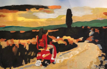 Œuvre contemporaine nommée « Toscany ride », Réalisée par QUE.YANNE