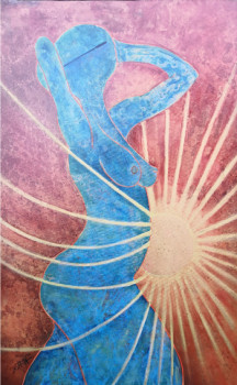 Œuvre contemporaine nommée « La femme au soleil », Réalisée par PHILIPPE JAMIN