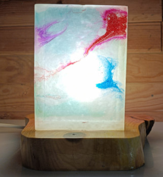 Œuvre contemporaine nommée « Lampe carrée », Réalisée par PHILIPPE KOMMER
