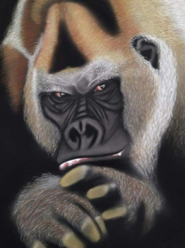 Œuvre contemporaine nommée « Gorilla's », Réalisée par DRISSRMINI