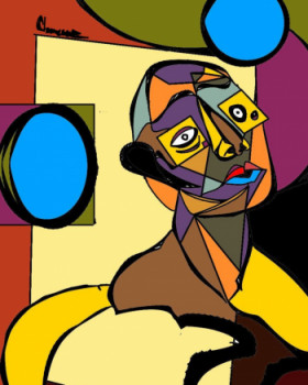 Œuvre contemporaine nommée « Portrait décomposé », Réalisée par CLEMEAAZ