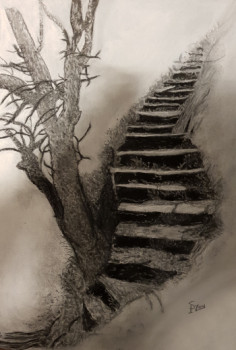 Œuvre contemporaine nommée « Escaliers de glace », Réalisée par SYLOU