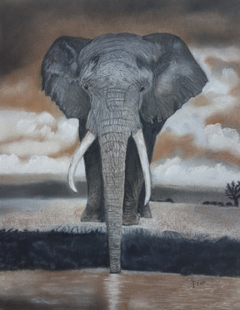 Œuvre contemporaine nommée « ELEPHANT », Réalisée par SYLOU