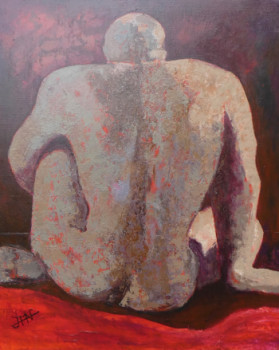 Œuvre contemporaine nommée « L'homme de dos », Réalisée par PHILIPPE JAMIN