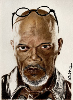 Œuvre contemporaine nommée « Samuel JACKSON », Réalisée par K-DOM