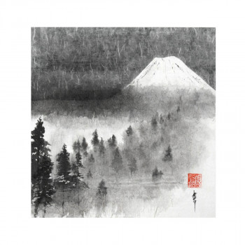 Œuvre contemporaine nommée « Vers le Fuji », Réalisée par ENCRE-ZEN