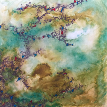 Œuvre contemporaine nommée « Technique Mixte 5001 », Réalisée par ANNE GERBIER