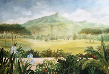 Œuvre contemporaine nommée « le golf de Chantaco », Réalisée par SOPHIE DE SAGAZAN