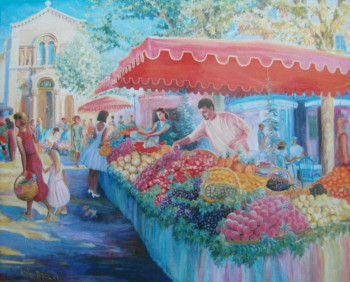 Œuvre contemporaine nommée « Marché Place Martin Bidouré à Toulon », Réalisée par AMALIA MEREU