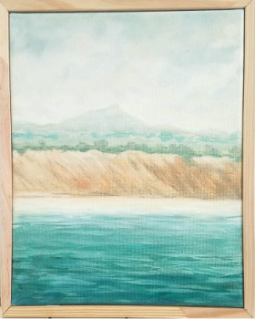Œuvre contemporaine nommée « Plage de Loya », Réalisée par SOPHIE DE SAGAZAN