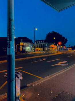 Œuvre contemporaine nommée « Pont de Cauderès, un soir d'août », Réalisée par LUIGI PULGAS-LATASTE