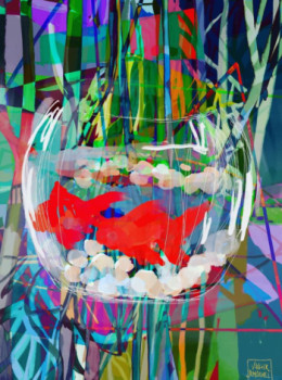 Œuvre contemporaine nommée « On tourne en rond », Réalisée par ANNE VAUGIER DUMOUCHEL