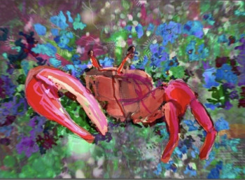 Œuvre contemporaine nommée « Liberté crab », Réalisée par ANNE VAUGIER DUMOUCHEL