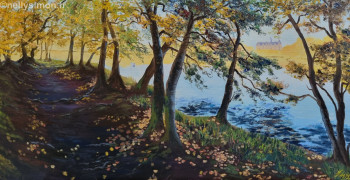 Œuvre contemporaine nommée « Le long de l'Erdre », Réalisée par NELLY SIMON