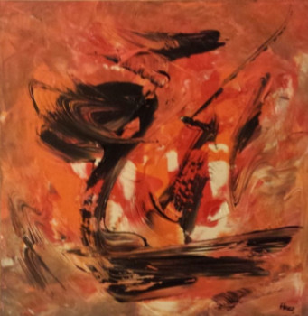 Œuvre contemporaine nommée « Fire Surfer », Réalisée par HERCO VITULLI DIT HERCO