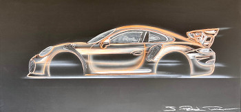 Œuvre contemporaine nommée « Porsche GT2RS », Réalisée par JEROMEPICARDTUMANOV
