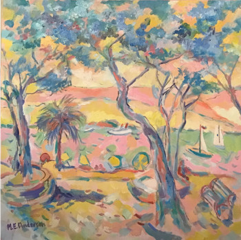 Œuvre contemporaine nommée « Saint-Maxime, Côte d’Azur », Réalisée par M.E. ANDERSON