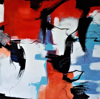 Œuvre contemporaine nommée « Rythmes », Réalisée par MONIQUE DOUVIER
