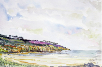 Œuvre contemporaine nommée « La pointe de Dinan (aquarelle) », Réalisée par MICHEL HAMELIN