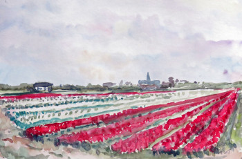 Œuvre contemporaine nommée « Tulipes à La Torche 6 », Réalisée par MICHEL HAMELIN