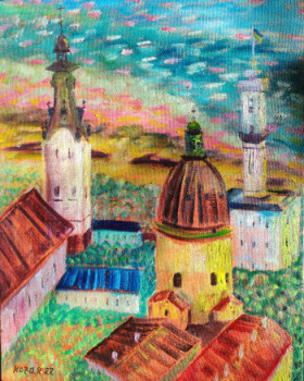 Œuvre contemporaine nommée « Ville de Lviv, Ukraine », Réalisée par KOZAR