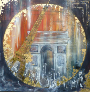 Œuvre contemporaine nommée « Par la longue vue (VENDU) », Réalisée par ANNE ROBIN
