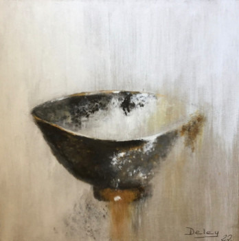 Œuvre contemporaine nommée « Le bol noir et doré », Réalisée par PATRICIA DELEY