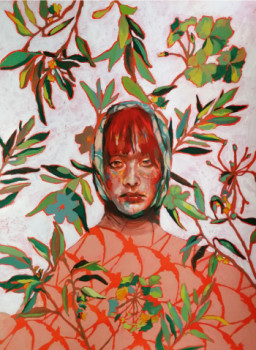 Œuvre contemporaine nommée « Orange & green aura », Réalisée par AUDE DE KEUKELAERE