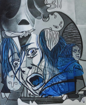 Œuvre contemporaine nommée « Le cri - La terreur », Réalisée par MURZO