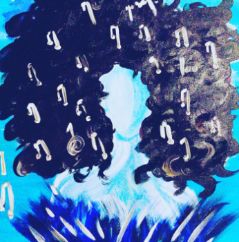 Œuvre contemporaine nommée « Afro blue magic », Réalisée par SOYAH