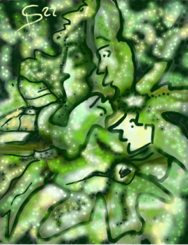 Œuvre contemporaine nommée « " Green World " », Réalisée par MALIWAN DELPHINE SENN