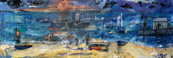 Œuvre contemporaine nommée « Le port », Réalisée par MARYSE DAVETTE