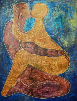 Œuvre contemporaine nommée « Le couple érotique », Réalisée par PHILIPPE JAMIN