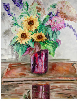 Œuvre contemporaine nommée « Bouquet de fleurs », Réalisée par KATARZYNA BARRé