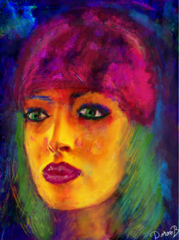 Œuvre contemporaine nommée « Green eyes girl », Réalisée par DORON B