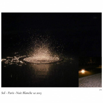 Œuvre contemporaine nommée « Sol -Paris - Nuit Blanche 1a - 2013 », Réalisée par JVS