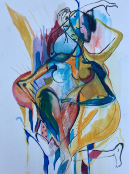 Œuvre contemporaine nommée « Point de rencontre », Réalisée par SOFI