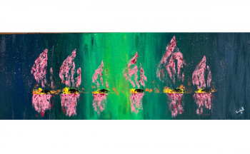 Œuvre contemporaine nommée « Pink sailing », Réalisée par CRISTAL