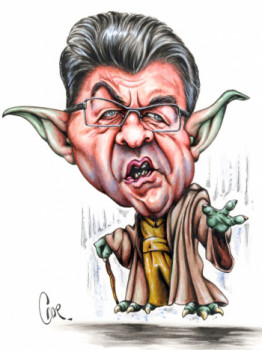 Œuvre contemporaine nommée « JEAN-LUC MELENCHON "Maître Yoda de STAR MARX" », Réalisée par GORCE OU GOR