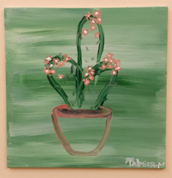 Œuvre contemporaine nommée « Cactus en Fleur », Réalisée par MARIE PALMIER