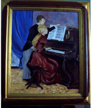 Œuvre contemporaine nommée « Recital ( inspiration Renoir) », Réalisée par NADINE MASSET