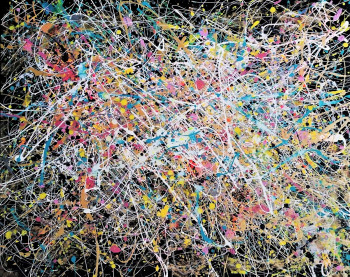 Œuvre contemporaine nommée « Une explosion de couleurs », Réalisée par ANNE ROBIN