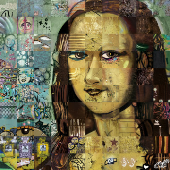 Œuvre contemporaine nommée « Comme un air de Mona », Réalisée par ARYKP