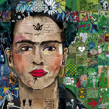 Œuvre contemporaine nommée « Sacrée Frida », Réalisée par ARYKP