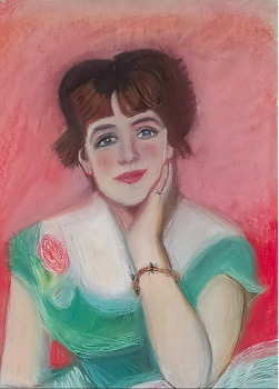 Œuvre contemporaine nommée « La rêverie (d'après Renoir) », Réalisée par MARIT REFSNES