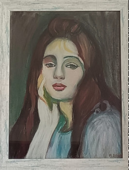 Œuvre contemporaine nommée « Julie rêveuse (d'après Berthe Morrisot) », Réalisée par MARIT REFSNES