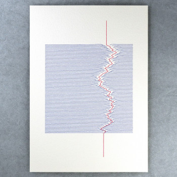 Œuvre contemporaine nommée « Divide "Ha/Mo" - Rouge sur Bleu », Réalisée par SVEN BJöRN FI